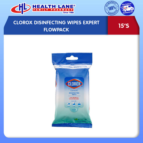 CLOROX DISINFECTING WIPES EXPERT FLOWPACK (15'S)